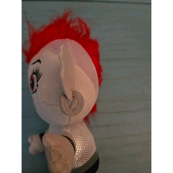 Trolls World Tour 8 Inch Small Plush Barb Doll With Pink Mohawk Style Hair Toy - Picture 5 of 7